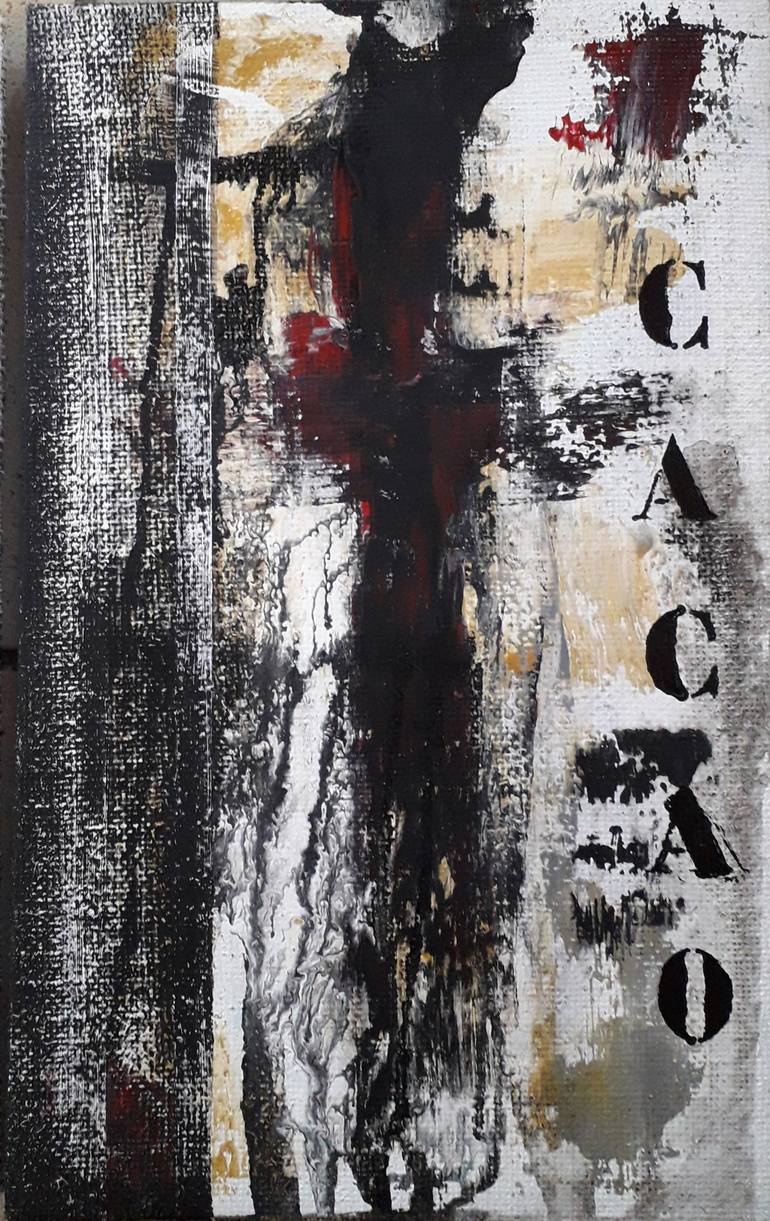 770x1221 Saatchi Art Abstract Jute Cacao Painting By Esteves De Cooman - Jute Painting