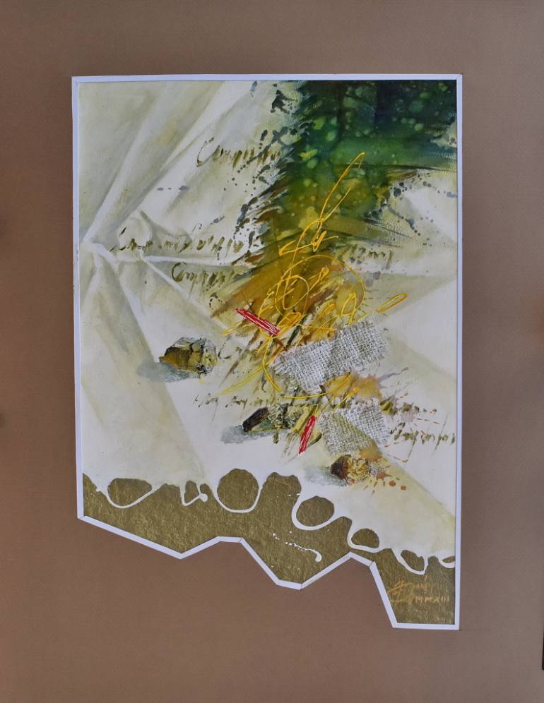 770x996 Saatchi Art Stones And Jute Painting By Istvan Zsaki - Jute Painting