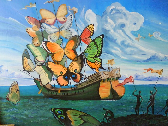700x525 Surrealism Art Movement Characterized By Unplanned - Juxtaposition Painting