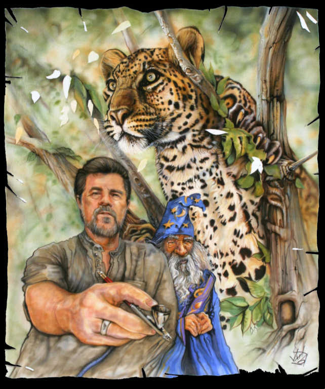 642x768 Painting By J W Baker Painted On Denim With The Infinity Two In One - Jw Painting