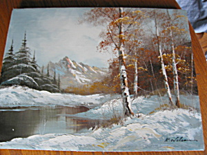 300x225 K. Wilson Landscape Oil Painting - K Painting