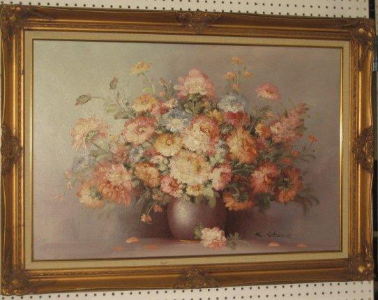 542x430 Oil Painting Signed K. Stone - K Painting