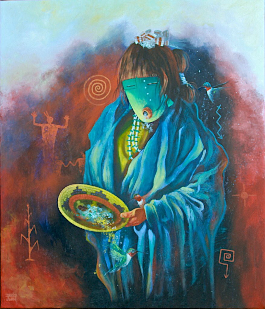 877x1024 David K. John Little Bird At Loretto - K Painting