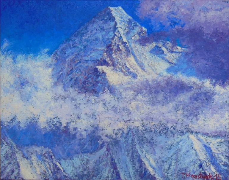 770x607 Saatchi Art K2 Pakistan Painting By Tore Hogstvedt - K2 Painting