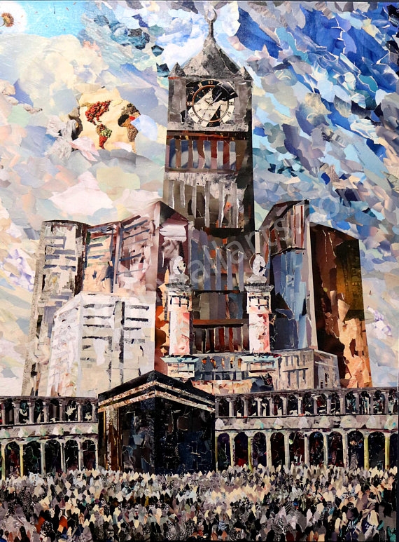 570x773 Khana Kaaba Collage (Not A Painting) - Kaaba Painting