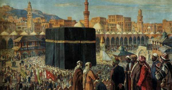600x315 Old Painting Of Kaaba Islam - Kaaba Painting