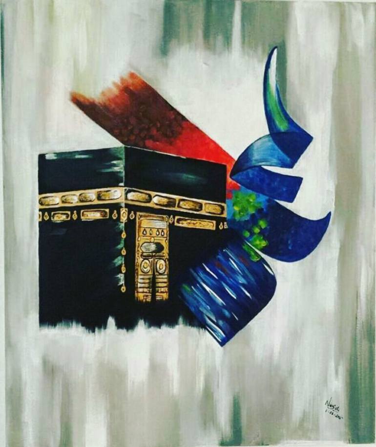 770x914 Saatchi Art The Holy Kaaba Painting By Nazish Rauf - Kaaba Painting