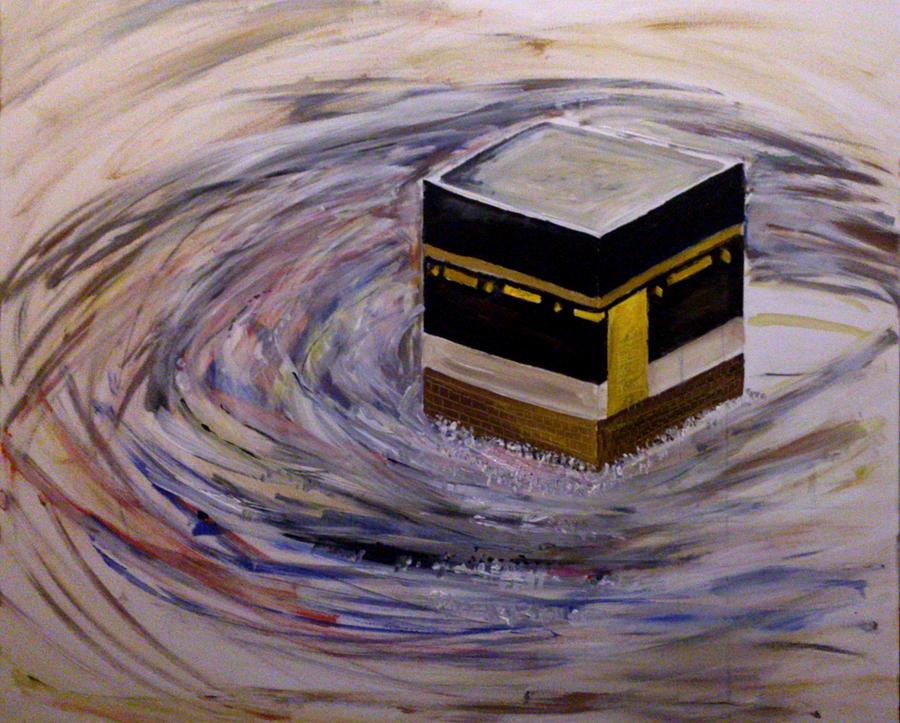 900x723 The Holy Kaaba Painting By Asm Ambia Biplob - Kaaba Painting