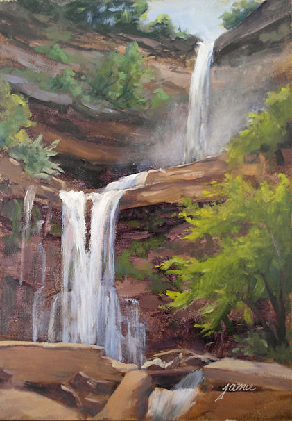 421x606 Hudson Valley Painter Blog Archive Morning Mist - Kaaterskill Falls Painting