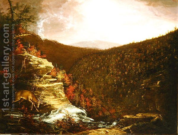 600x456 From The Top Of Kaaterskill Falls, 1826 Thomas Cole Reproduction - Kaaterskill Falls Painting