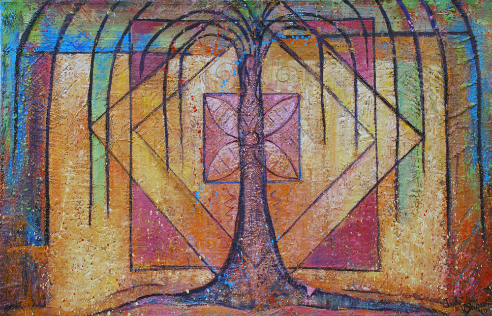 1000x642 Tree Of Life Judith Shaw - Kabbalah Tree Of Life Painting