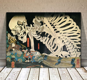 300x274 Traditional Japanese Kabuki Art ~ Canvas Print 8x10 ~ Kuniyoshi - Kabuki Painting