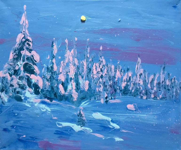 770x638 Saatchi Art Ate In The Snow Painting By Anastasia Kachina - Kachina Painting
