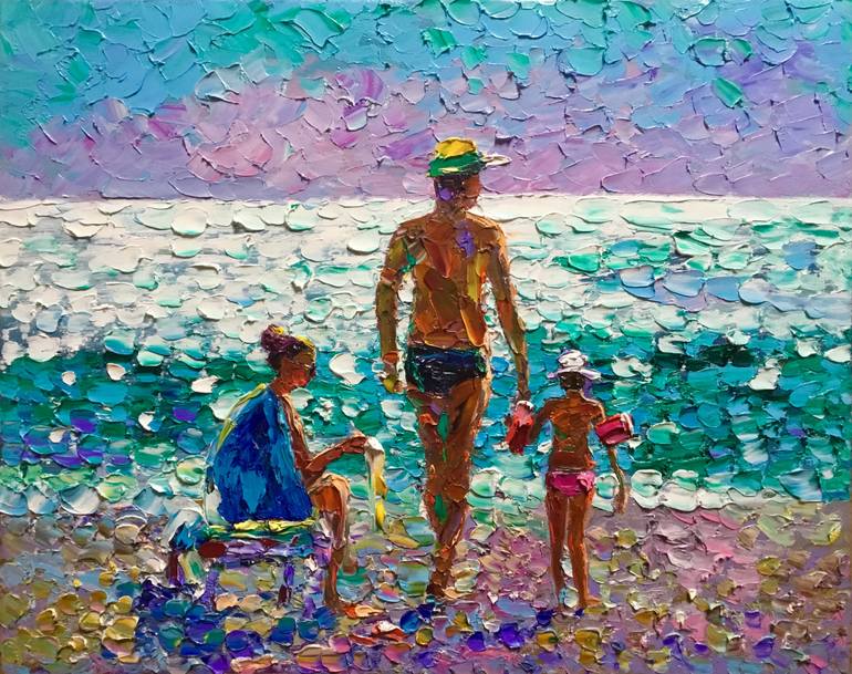 770x609 Saatchi Art Young Family Painting By Anastasia Kachina - Kachina Painting