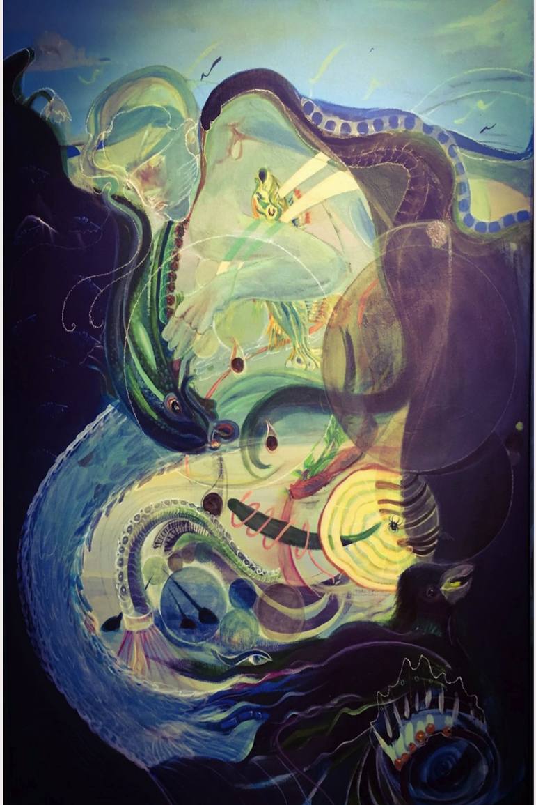 770x1155 Saatchi Art Prima Materia Amp The Sea Goddess Painting By Karen - Kaiser Painting