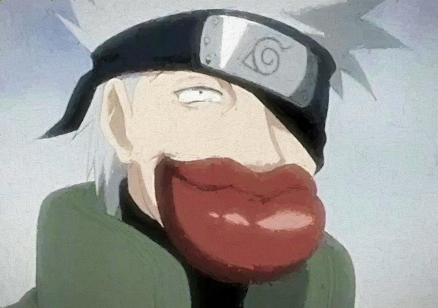 900x633 Kakashi's Real Face Painting By Jesse Plankman - Kakashi Painting