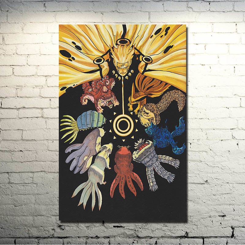 800x800 Naruto La Arte Seda Cartel 13x20 24x36 - Kakashi Painting