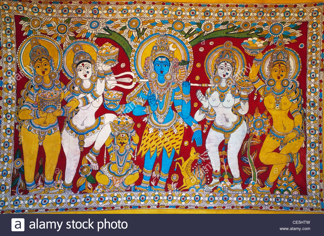 1300x947 Kalamkari Painting Handicraft Lord Shiva Srikalahasti Andhra - Kalamkari Painting