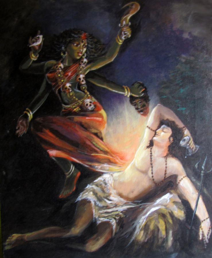 738x900 Kali Painting By Artist Sandeep Santra - Kali Painting