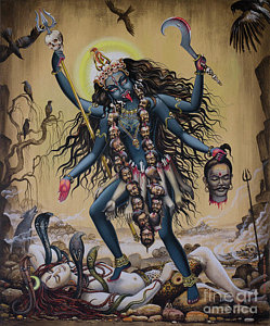249x300 Kali Painting By Vrindavan Das - Kali Painting