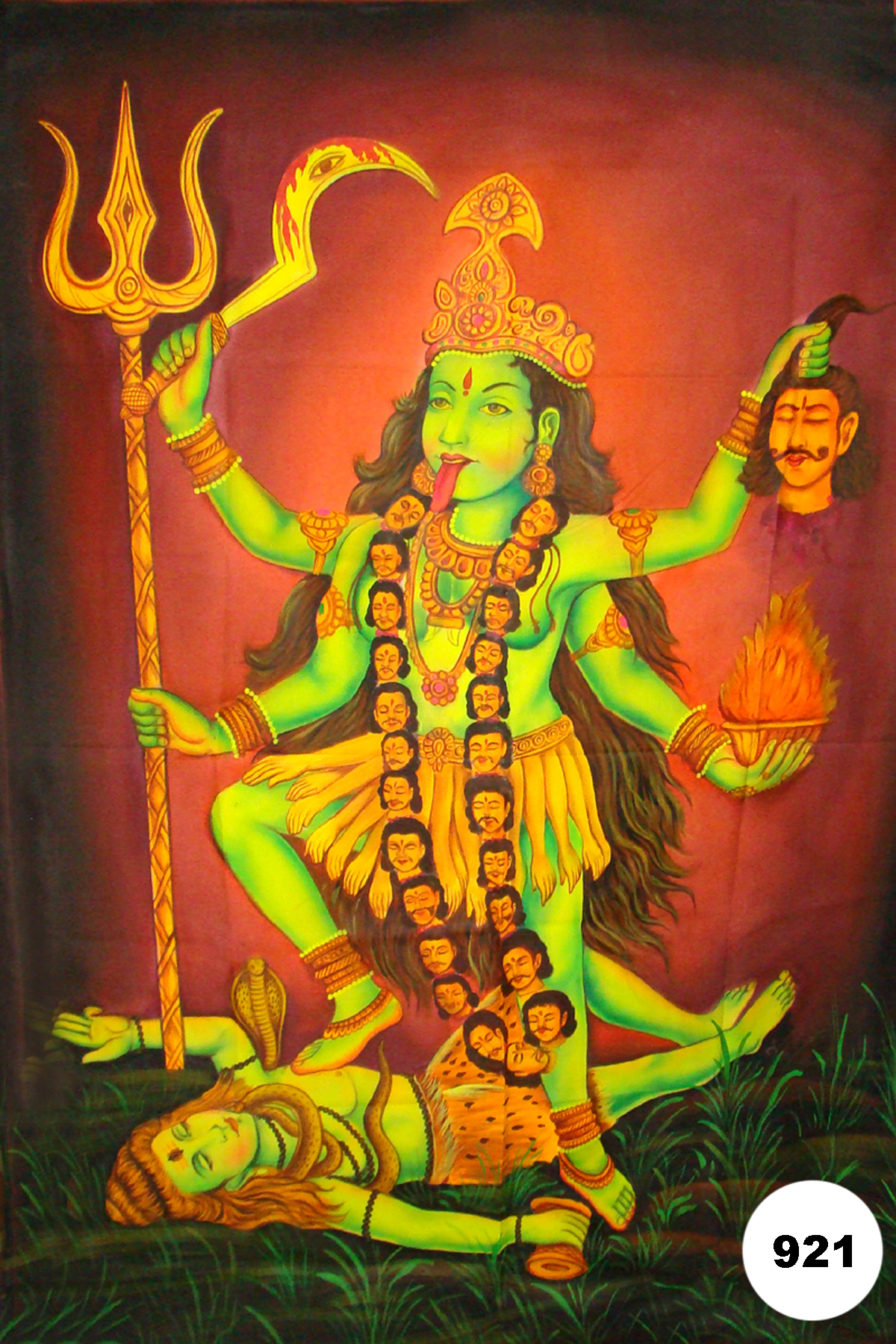1200x1800 Ma Kali, Fluorescent Painting Glow In Dark, Uv Glow 921 Modern Arts - Kali Painting