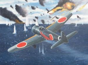 300x221 Ww2 Wwii Military Naval Aviation Art Painting Kamikaze Okinawa Ki - Kamikaze Painting
