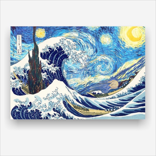640x640 The Great Wave Off Kanagawa, The Starry Night, The Scream, World - Kanagawa Painting