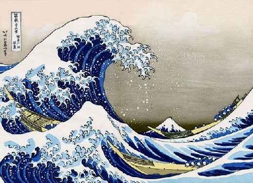 519x376 Katsushka Hokusai's Famous The Great Wave Off Kanagawa Ukiyo E Art - Kanagawa Painting
