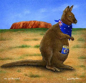 300x290 Kangaroo Paintings Fine Art America - Kangaroo Painting