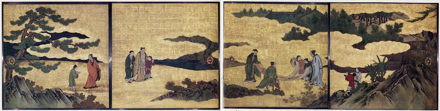 1500x381 Kano School Appreciation Of Painting, From A Set Of The Four - Kano Painting