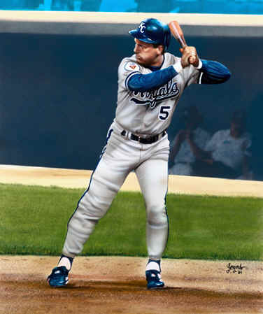 376x449 Kansas City Royals Mlb George Brett Art Print Poster - Kansas City Royals Painting