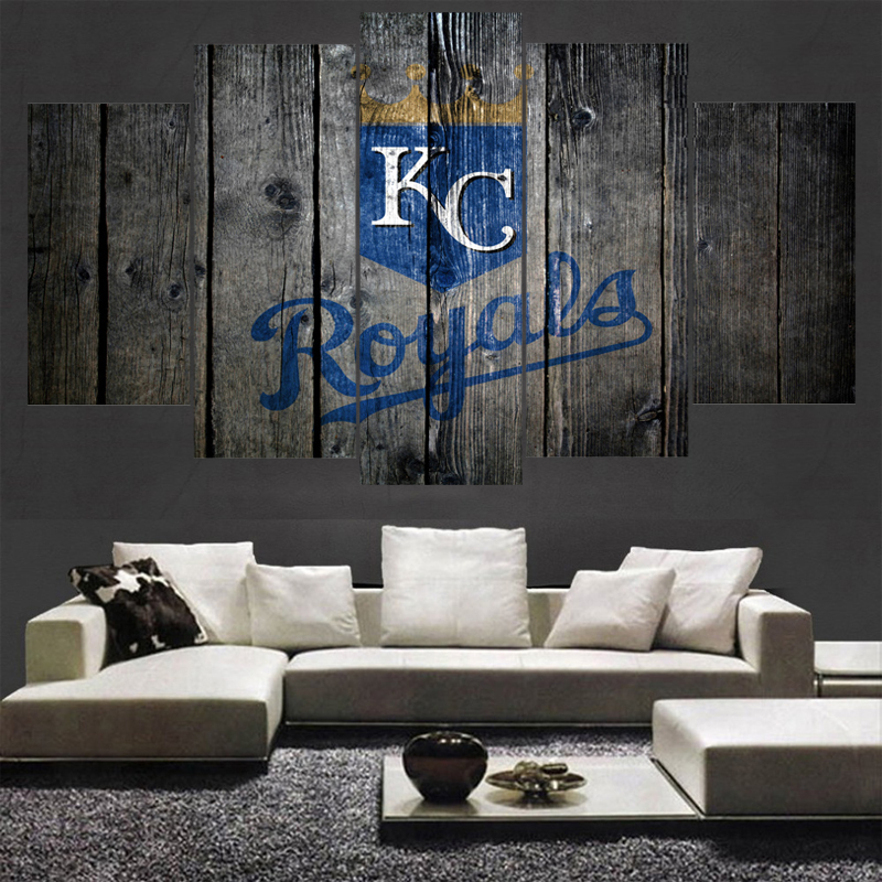 800x800 5 Panel Sport Kansas City Royals Wall Art Canvas Painting - Kansas City Royals Painting