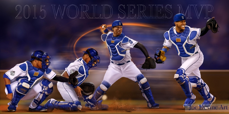 768x384 Salvy Salvador Perez World Series Mvp Painting Kansas City - Kansas City Royals Painting