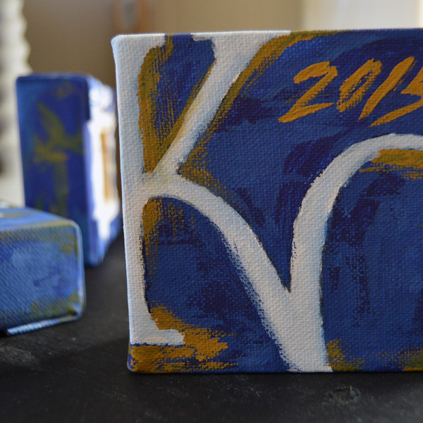 600x600 Kc Royals 2015 World Series Original Ready To Hang Painting No. 8 - Kansas City Royals Painting