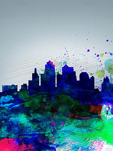 225x300 Kansas City Skyline Paintings Fine Art America - Kansas City Skyline Painting