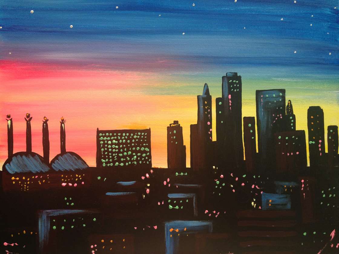 1120x840 Paris Of The Plains - Kansas City Skyline Painting