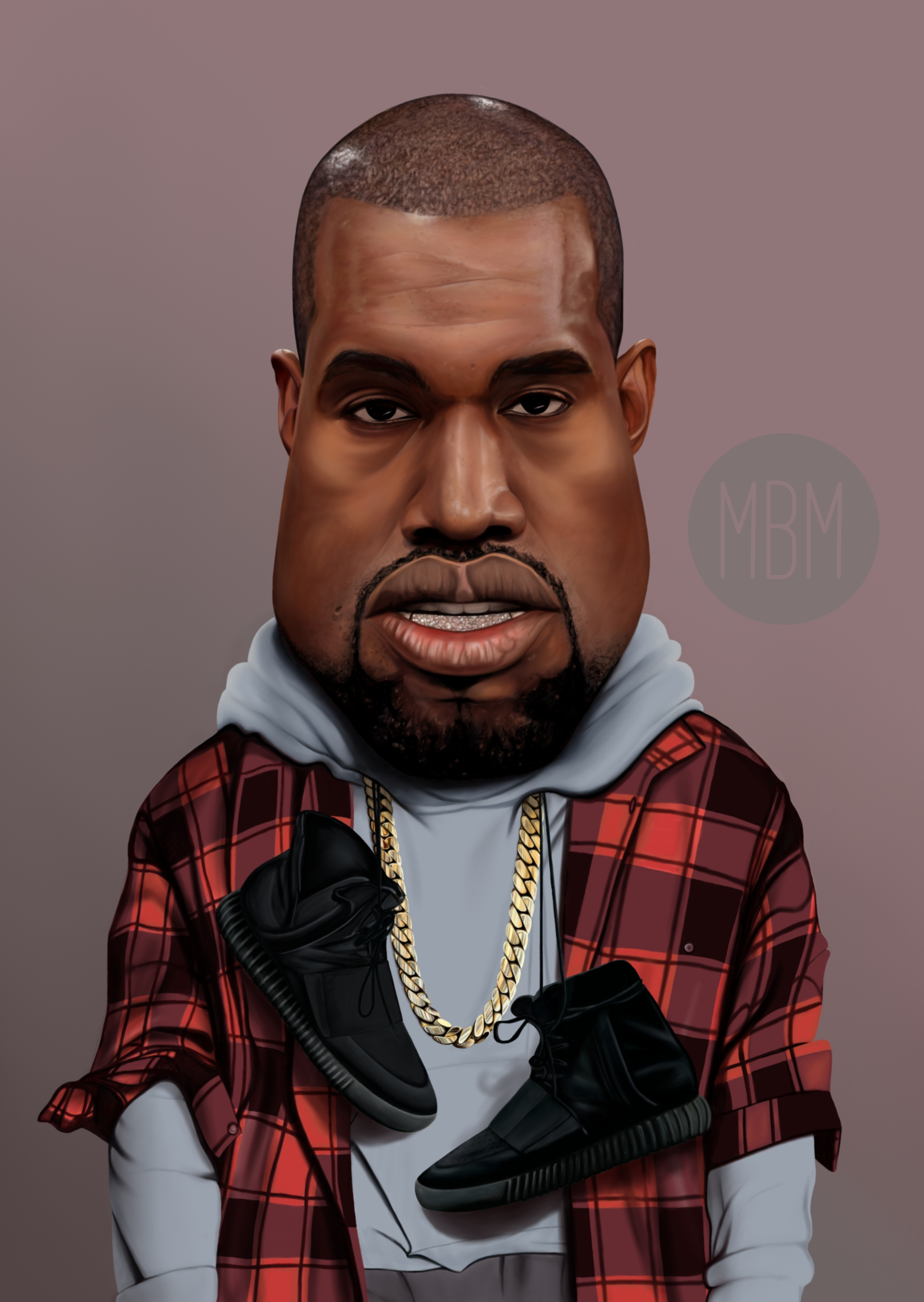 5030x7086 Kanye West Digital Painting - Kanye Painting.