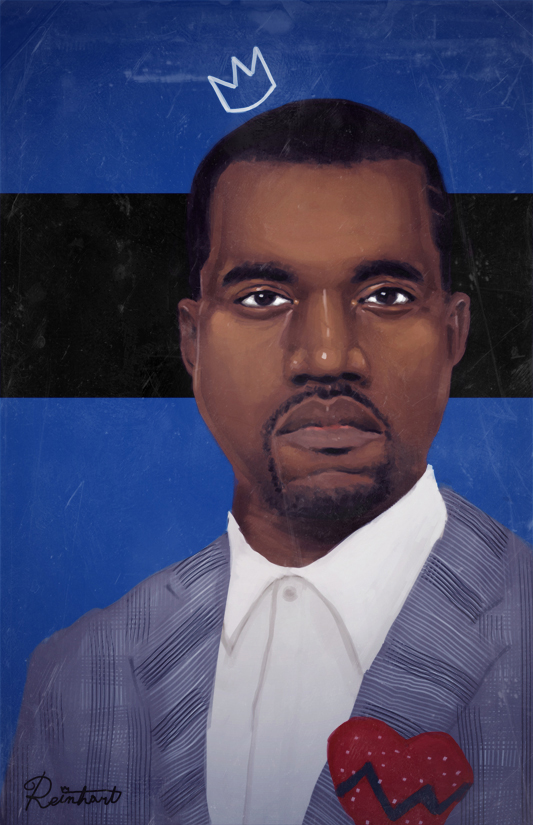 533x825 Kanye West Painting By Nickreinhart - Kanye Painting