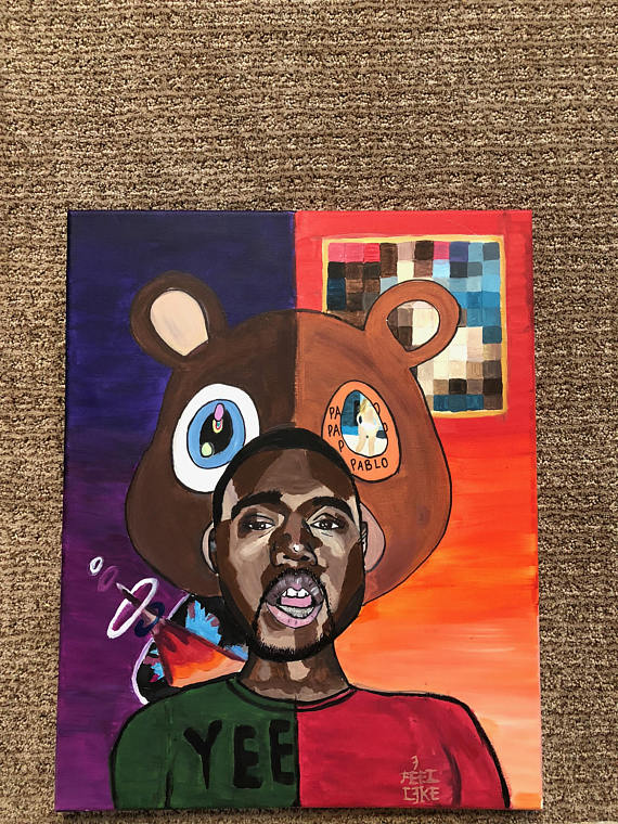 570x760 Kanye West Painting - Kanye Painting