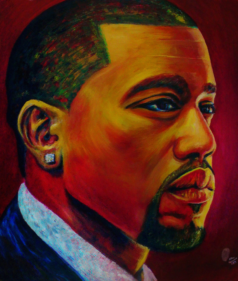 822x971 Kanye West Painting By Persianboy1991 - Kanye Painting