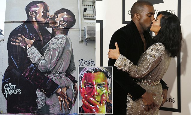 636x382 Scott Marsh Who Painted Kanye West Kissing Himself In Sydney Wants - Kanye Painting