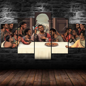 300x300 Kanye West Poster Yeezy Wall Art Canvas 5 Piece Print Home Decor - Kanye West Canvas Painting