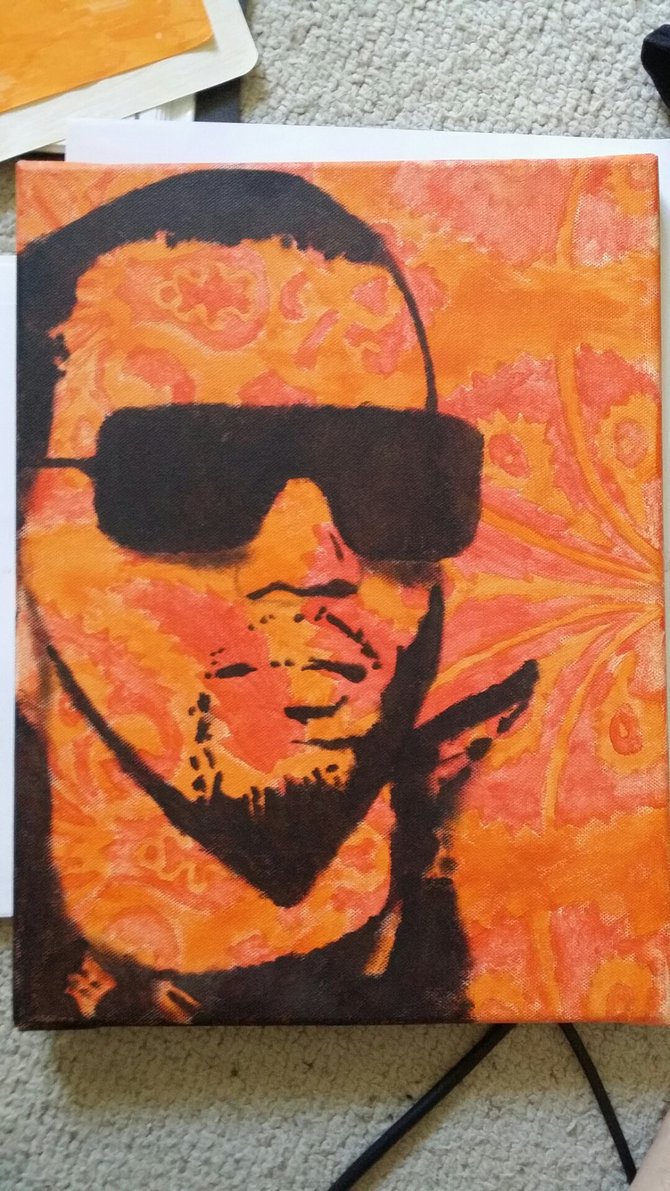 670x1191 Kanye West Canvas Portrait By Maffy 715 - Kanye West Canvas Painting