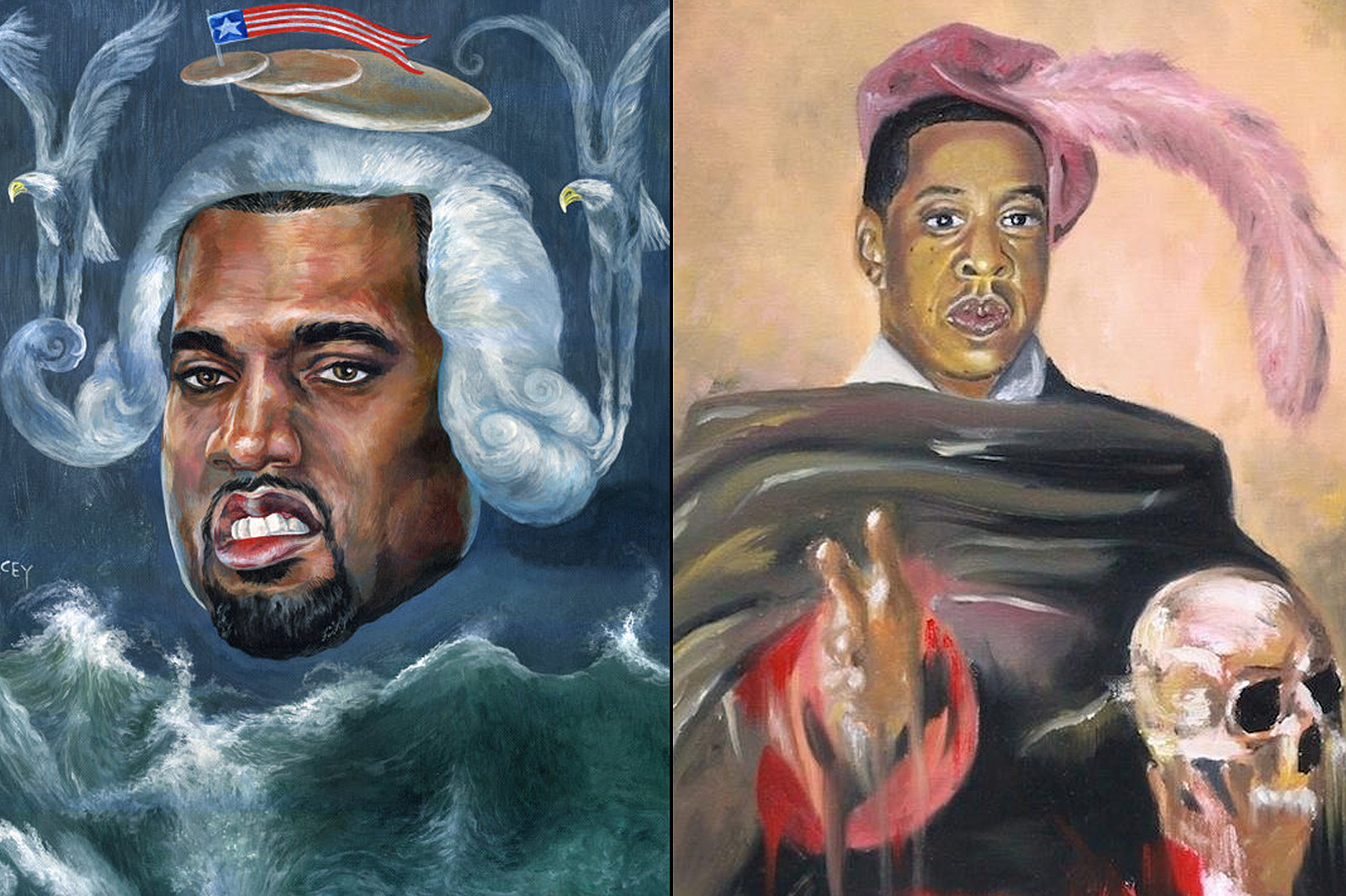1600x1065 10 Examples Of Weird Hip Hop Inspired Art Featuring Kanye West - Kanye West Painting