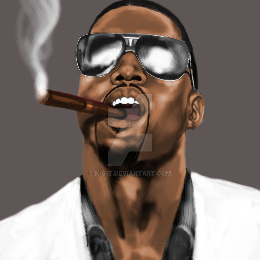 894x894 Kanye West Digital Painting Coloured 5612 By K S T - Kanye West Painting