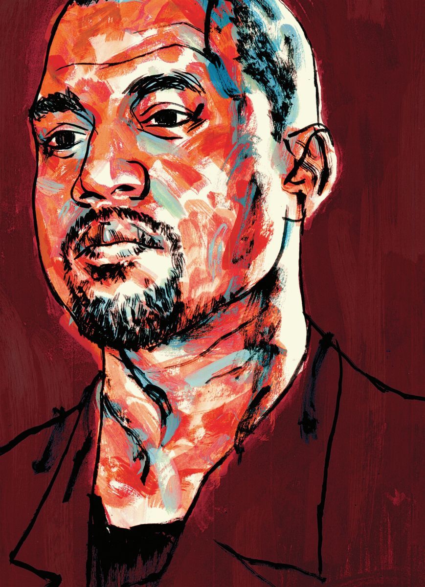 869x1200 Kanye West Realizes His Dreams Kanye West, Illustration Art - Kanye West Painting