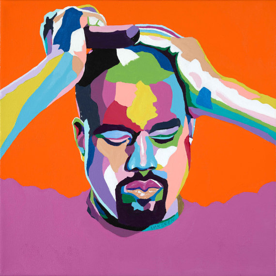 570x569 Mood Kanye Sticker - Kanye West Painting