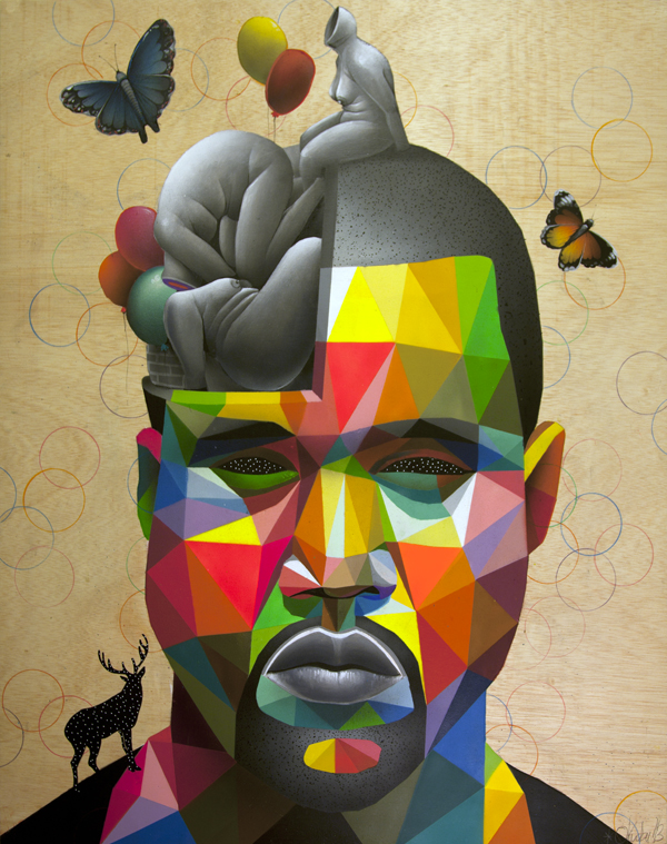 600x759 Okuda Kanye West Okuda Kanye West Painting - Kanye West Painting