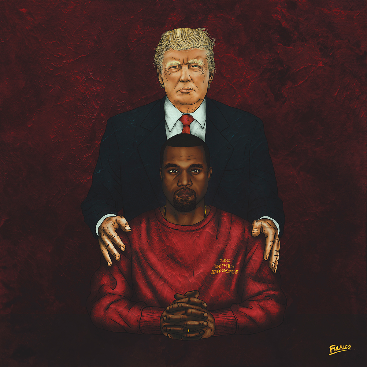 1200x1200 Donald Trump X Kanye West Devil's Advovate On Behance - Kanye West Painting