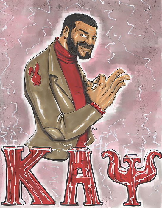 544x700 Kappa Alpha Psi Fraternity Inc Art Print By Tu Kwon Thomas - Kappa Alpha Psi Painting